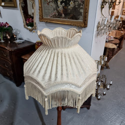 Ivory Cream Standard Lamp Shade With Tassels & Fringe | Antique & Vintage | Moonee Ponds Antiques | Australia Wide Delivery