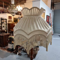Ivory Cream Standard Lamp Shade With Tassels & Fringe | Antique & Vintage | Moonee Ponds Antiques | Australia Wide Delivery