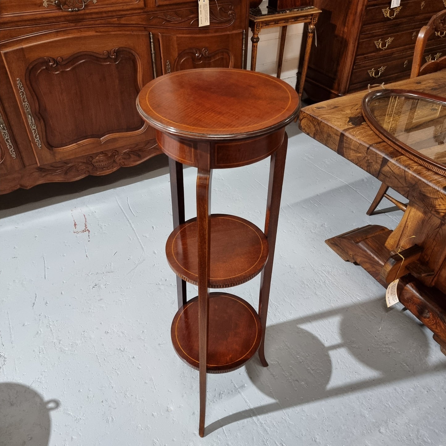 A Regency Style Mahogany Three Tier Stand