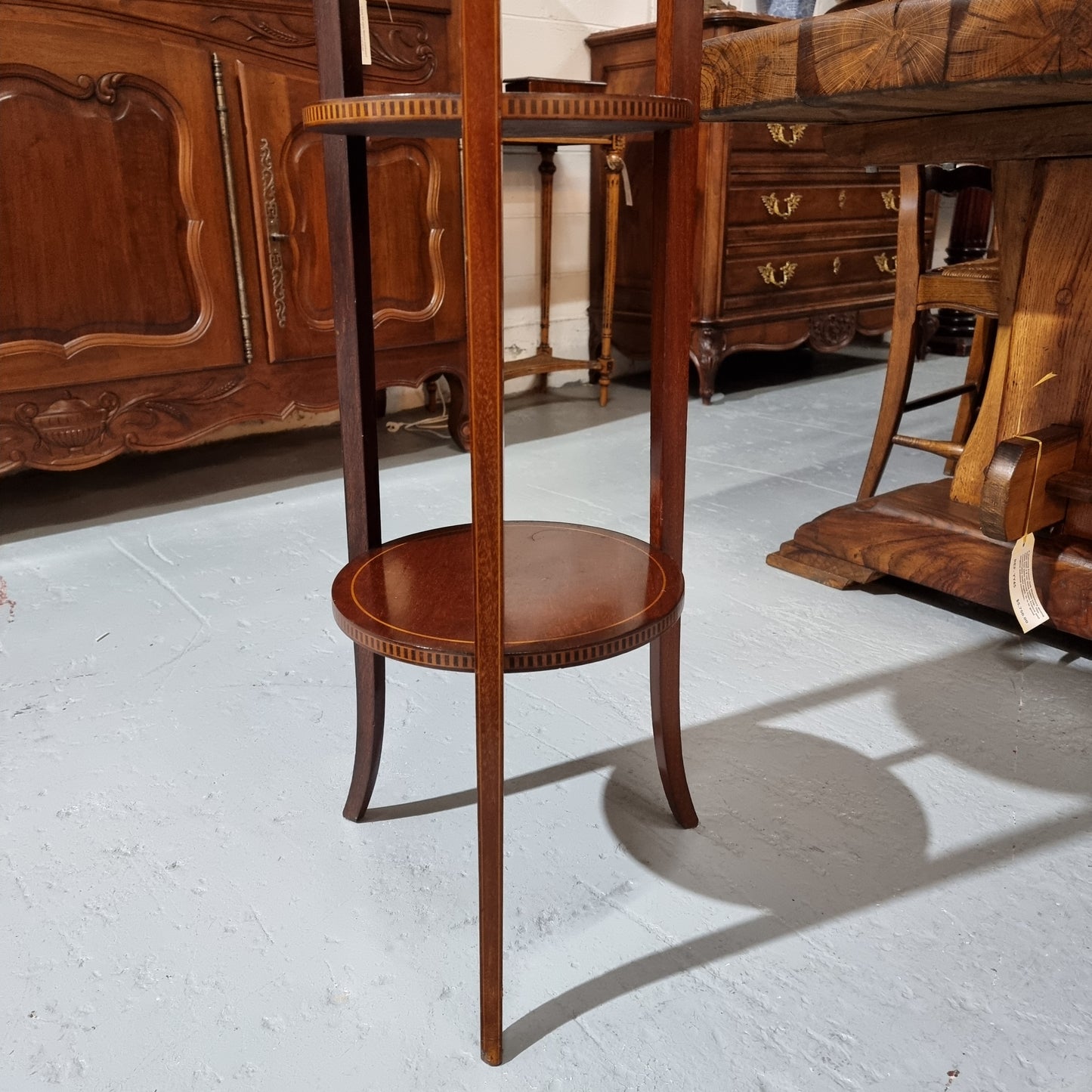 A Regency Style Mahogany Three Tier Stand