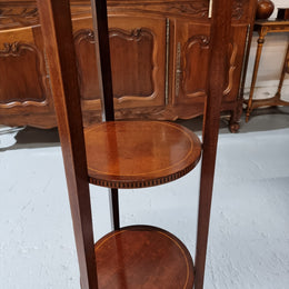 A Regency Style Mahogany Three Tier Stand