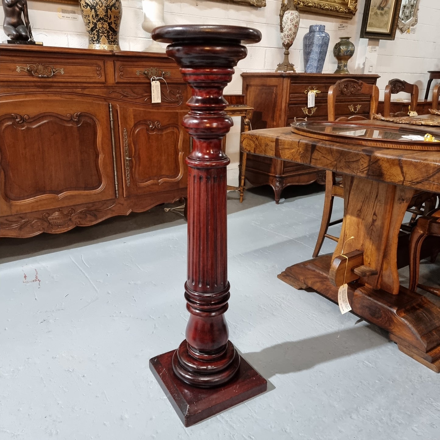 Vintage Fluted Column Pedestal