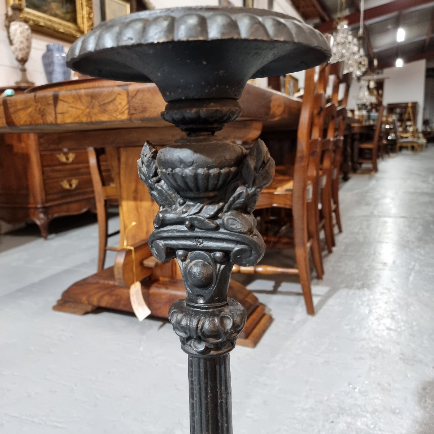 Decorative Antique Cast Iron Pricket Candlestick