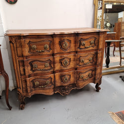 French Walnut Louis XV Style Stunning Chest of Three Drawers | Antique & Vintage | Moonee Ponds Antiques | Australia Wide Delivery