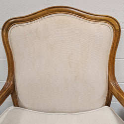 Pair Louis 15th Style Oak Framed Bergeres Chairs | Antique & Vintage | Moonee Ponds Antiques | Australia Wide Delivery