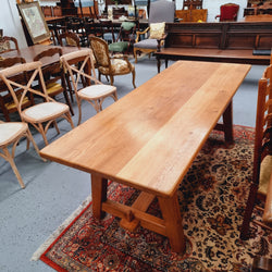 Solid French Oak Arts & Crafts Style Farmhouse Table | Antique & Vintage | Moonee Ponds Antiques | Australia Wide Delivery