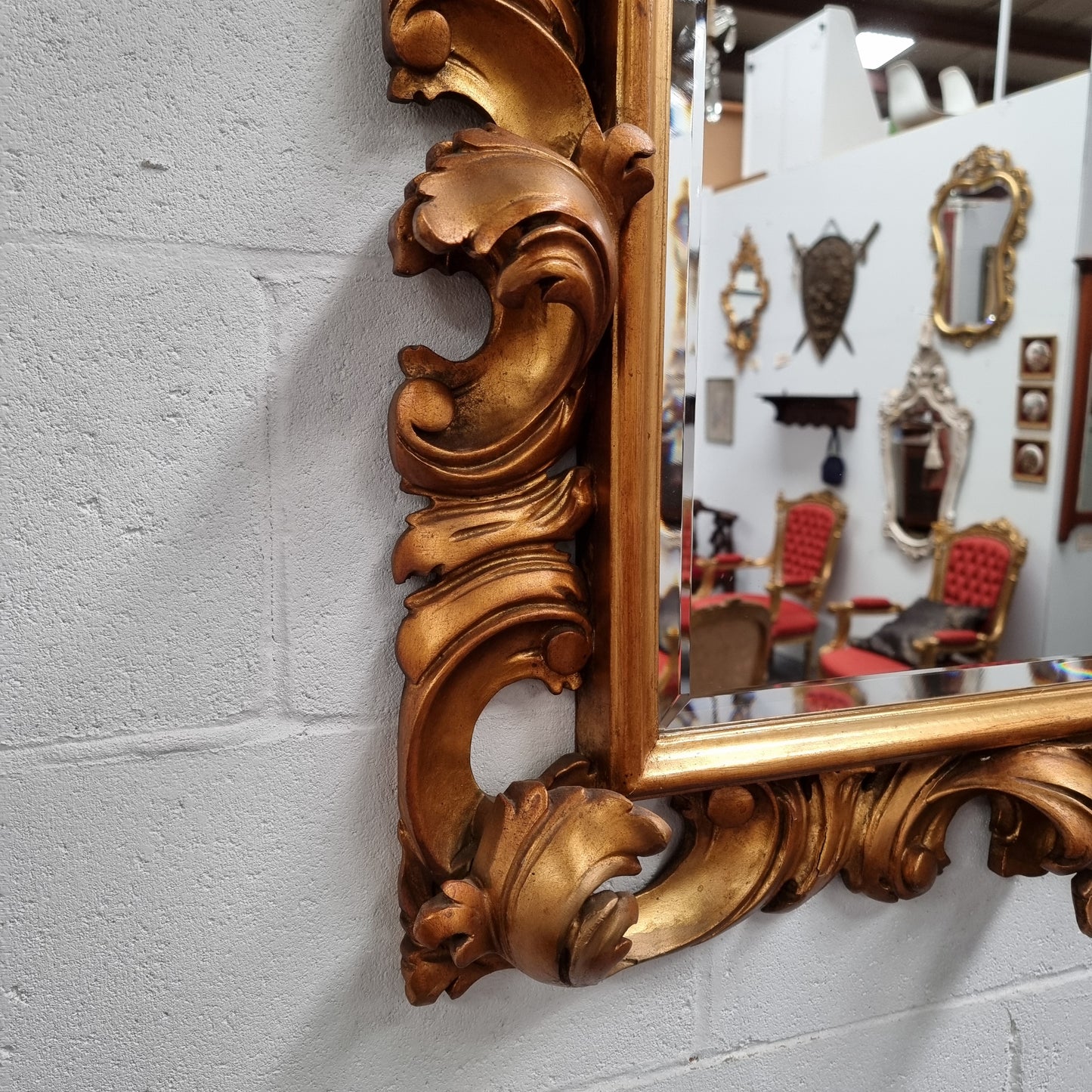 Early 20th Century French Rococo Style Gilt Mirror