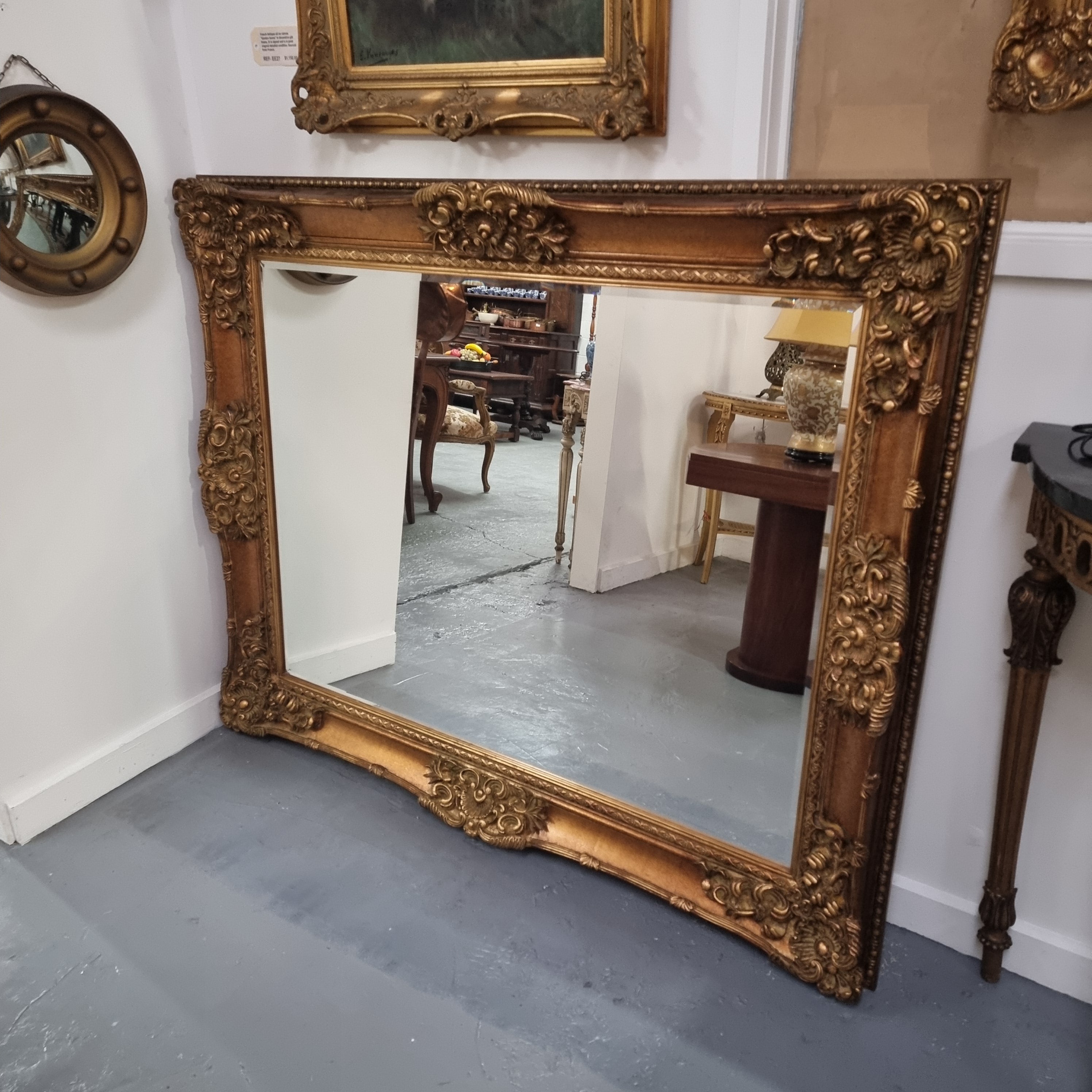 Substantial Sized Gilt Framed Bevelled Mirror | Antique & Vintage | Moonee Ponds Antiques | Australia Wide Delivery