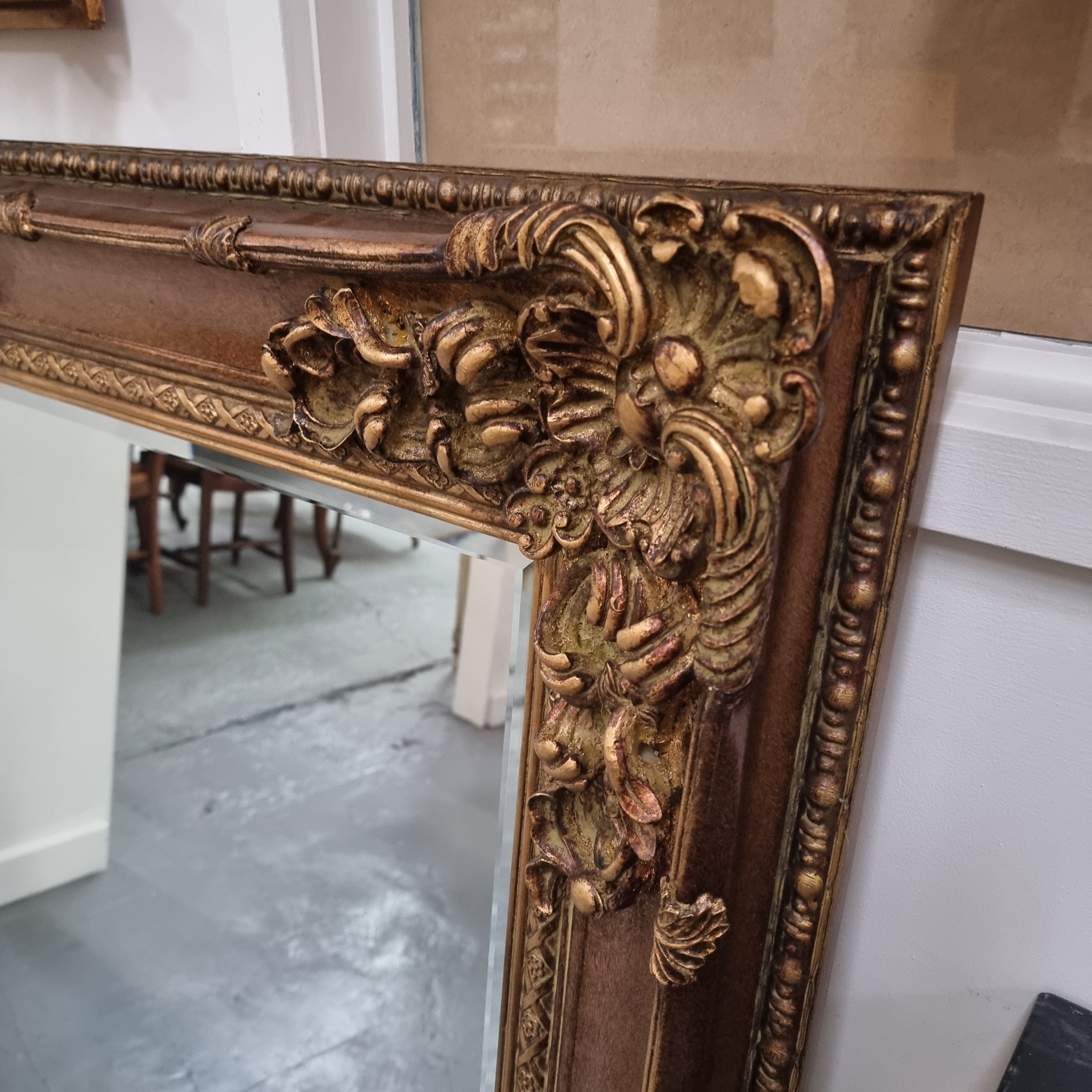 Substantial Sized Gilt Framed Bevelled Mirror | Antique & Vintage | Moonee Ponds Antiques | Australia Wide Delivery