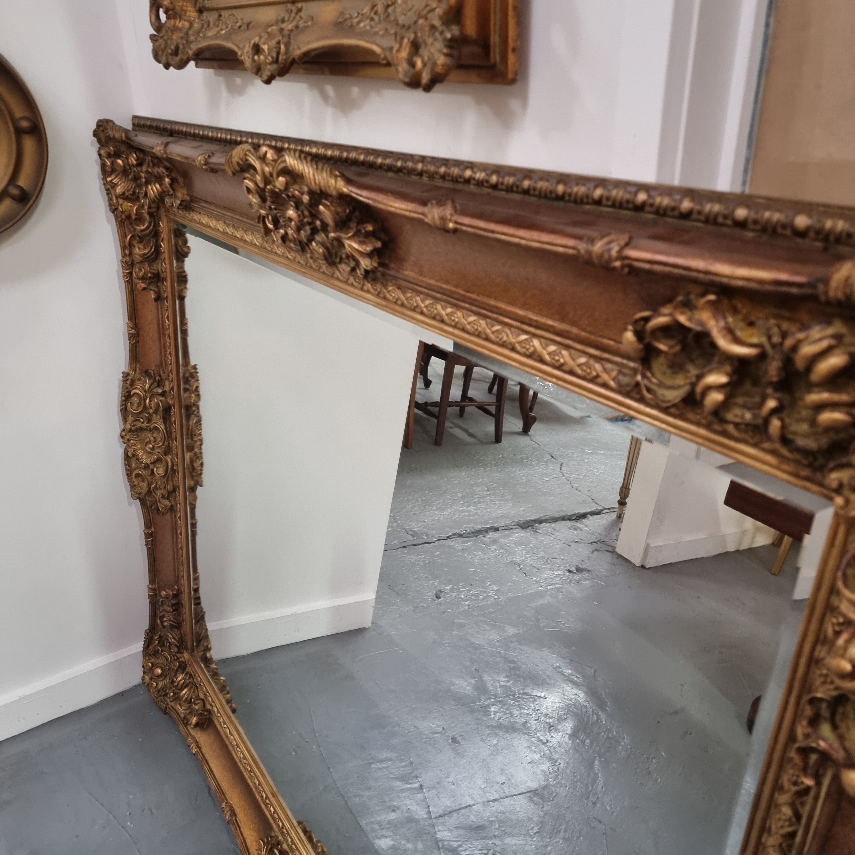 Substantial Sized Gilt Framed Bevelled Mirror | Antique & Vintage | Moonee Ponds Antiques | Australia Wide Delivery