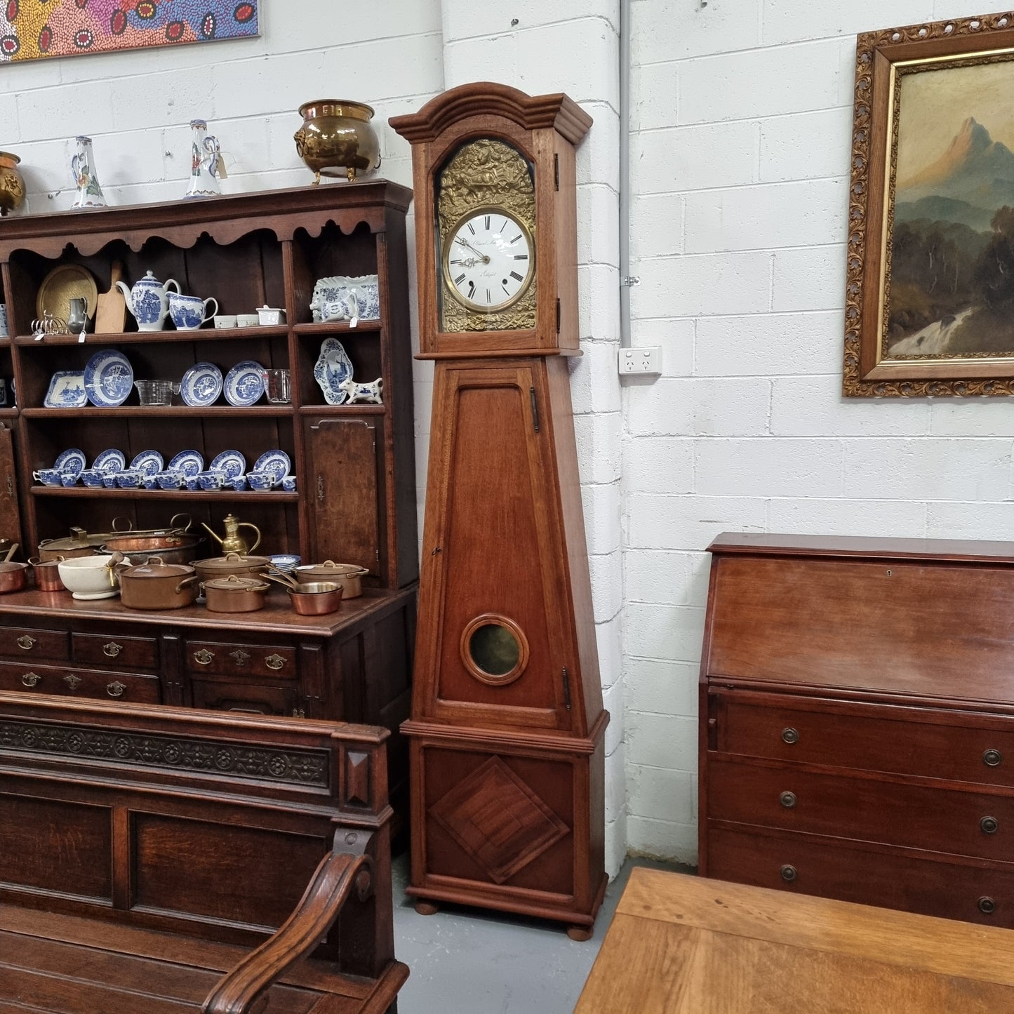 Antique French Comtoise Grandfather Clock