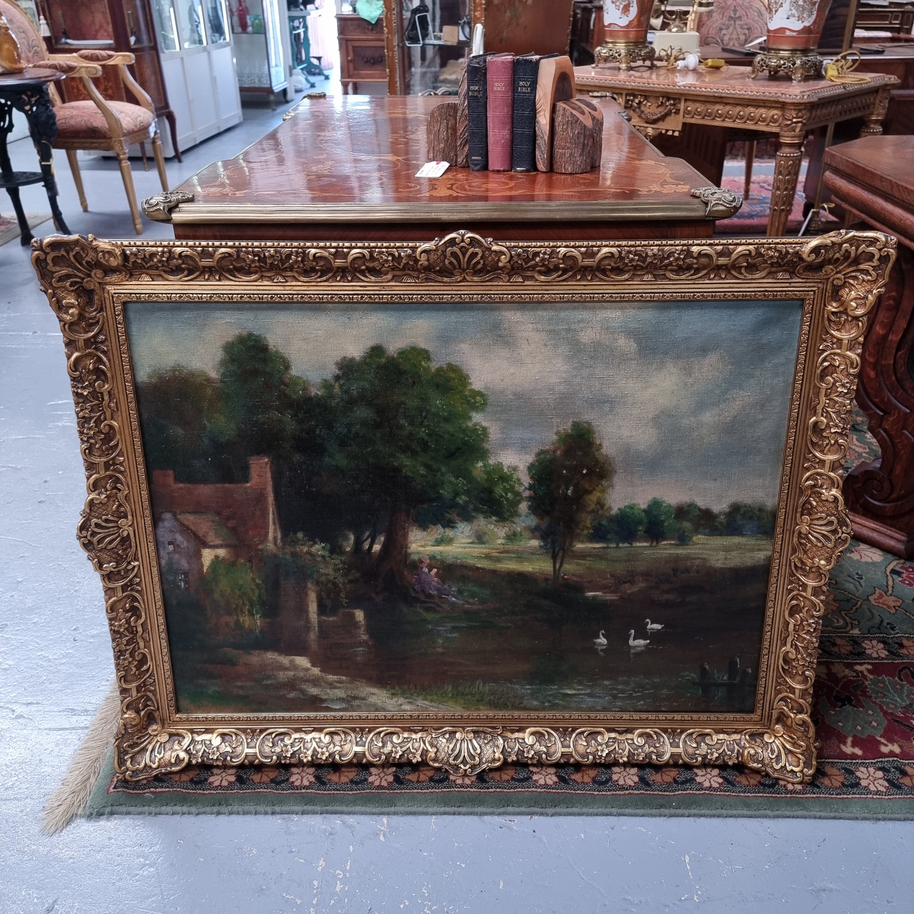 Antique Gilt Framed Signed Oil on Canvas | Antique & Vintage | Moonee Ponds Antiques | Australia Wide Delivery