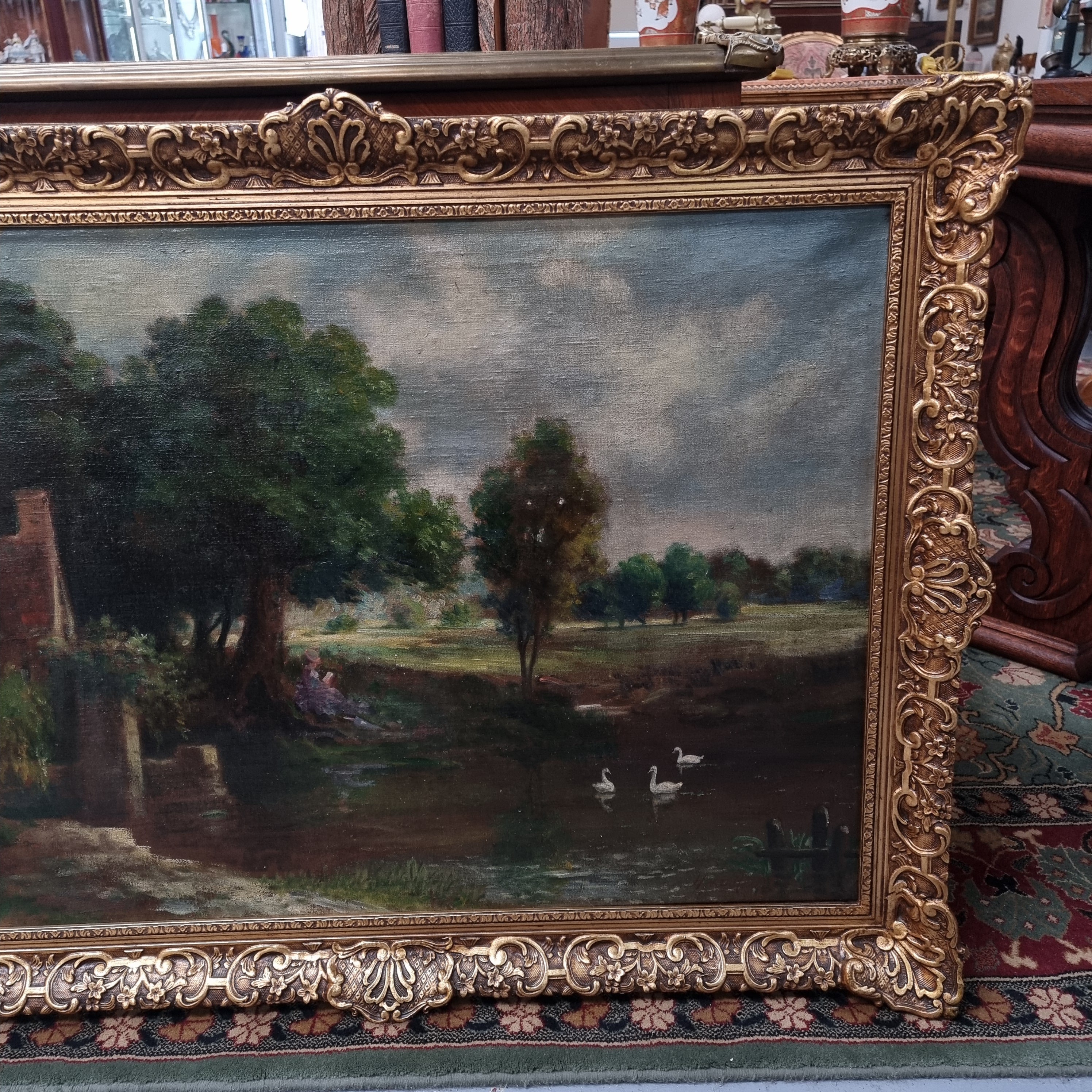 Antique Gilt Framed Signed Oil on Canvas | Antique & Vintage | Moonee Ponds Antiques | Australia Wide Delivery