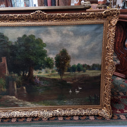 Antique Gilt Framed Signed Oil on Canvas | Antique & Vintage | Moonee Ponds Antiques | Australia Wide Delivery