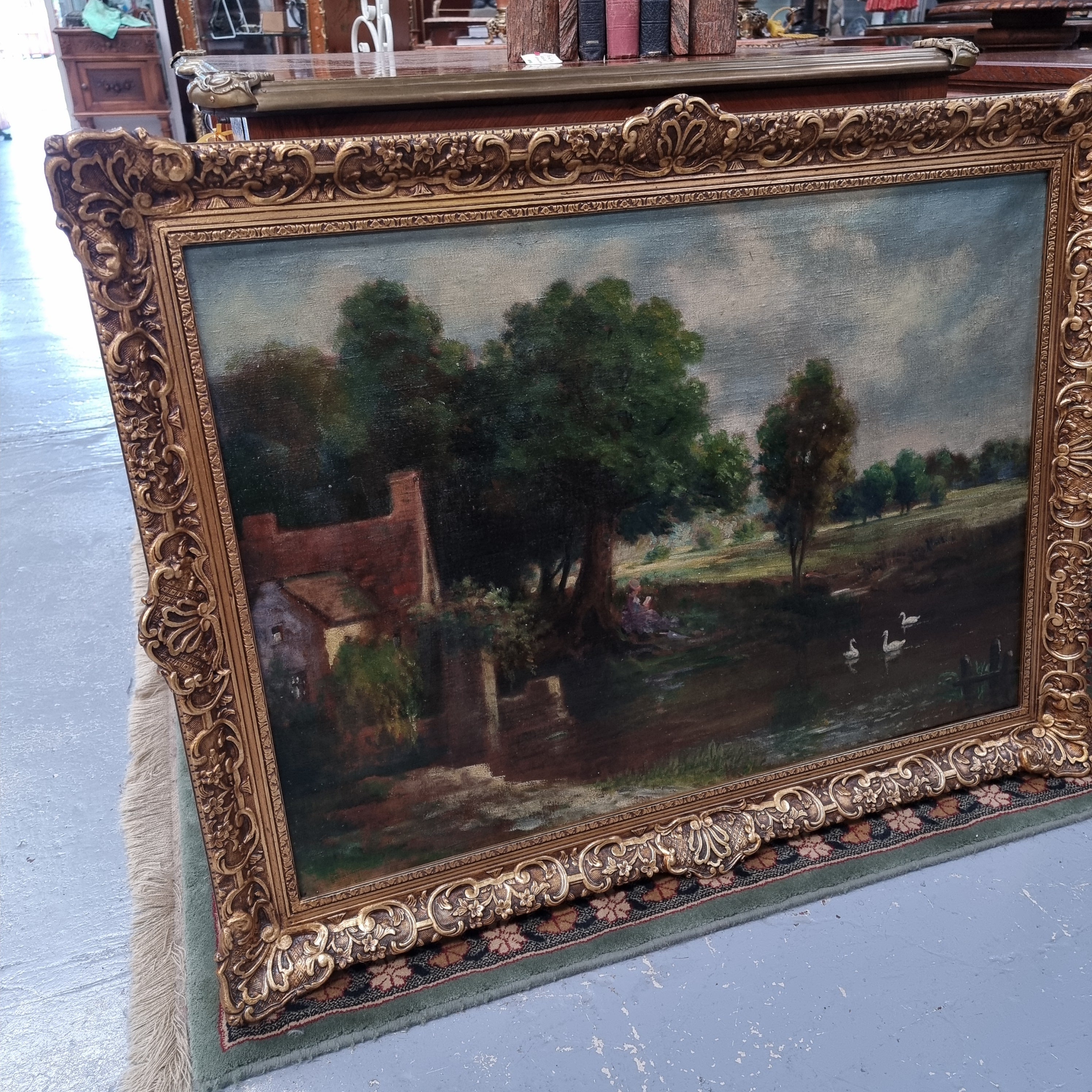 Antique Gilt Framed Signed Oil on Canvas | Antique & Vintage | Moonee Ponds Antiques | Australia Wide Delivery