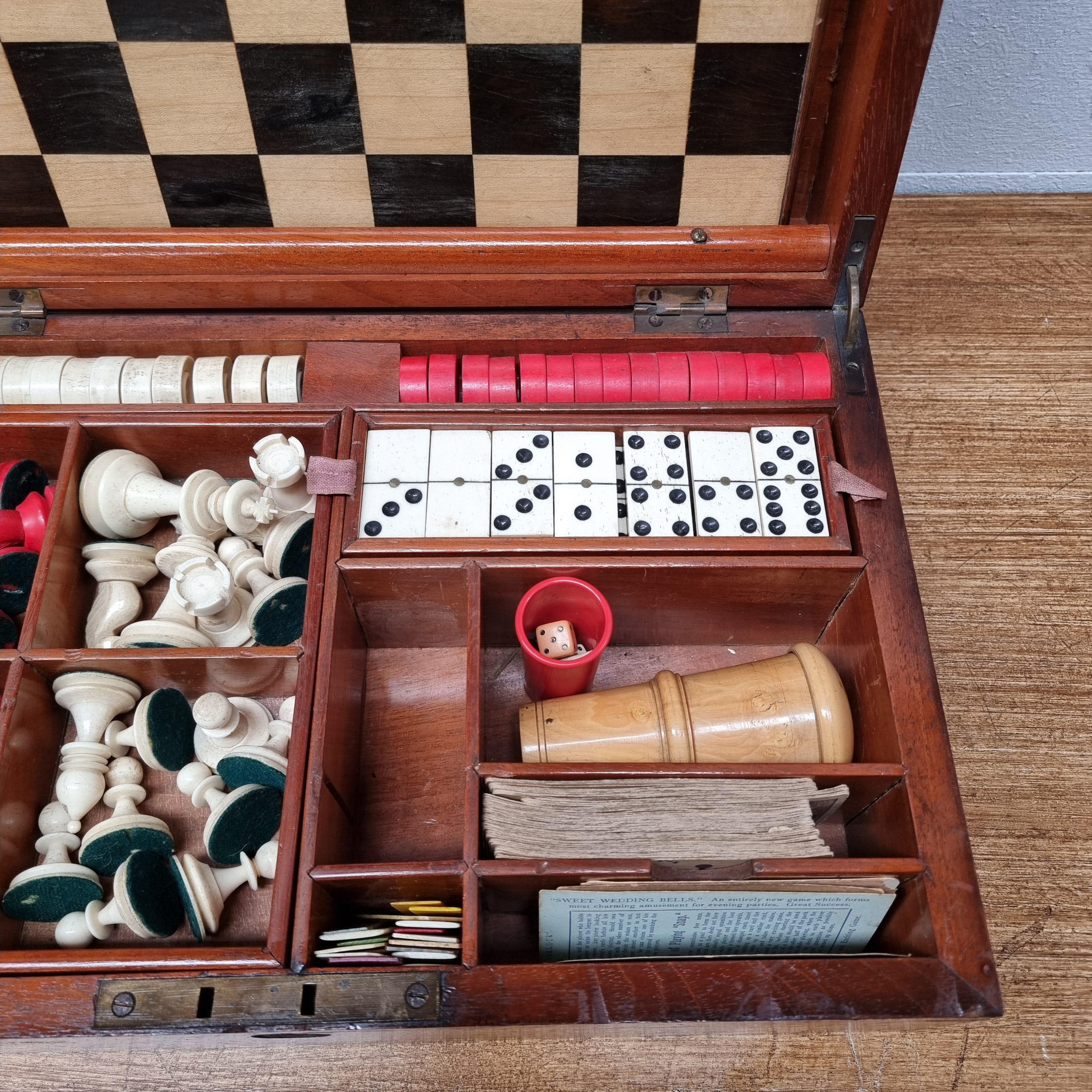 Rare Victorian Games Box Complete With Games | Antique & Vintage | Moonee Ponds Antiques | Australia Wide Delivery