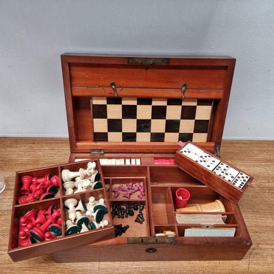 Rare Victorian Games Box Complete With Games