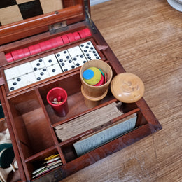 Rare Victorian Games Box Complete With Games