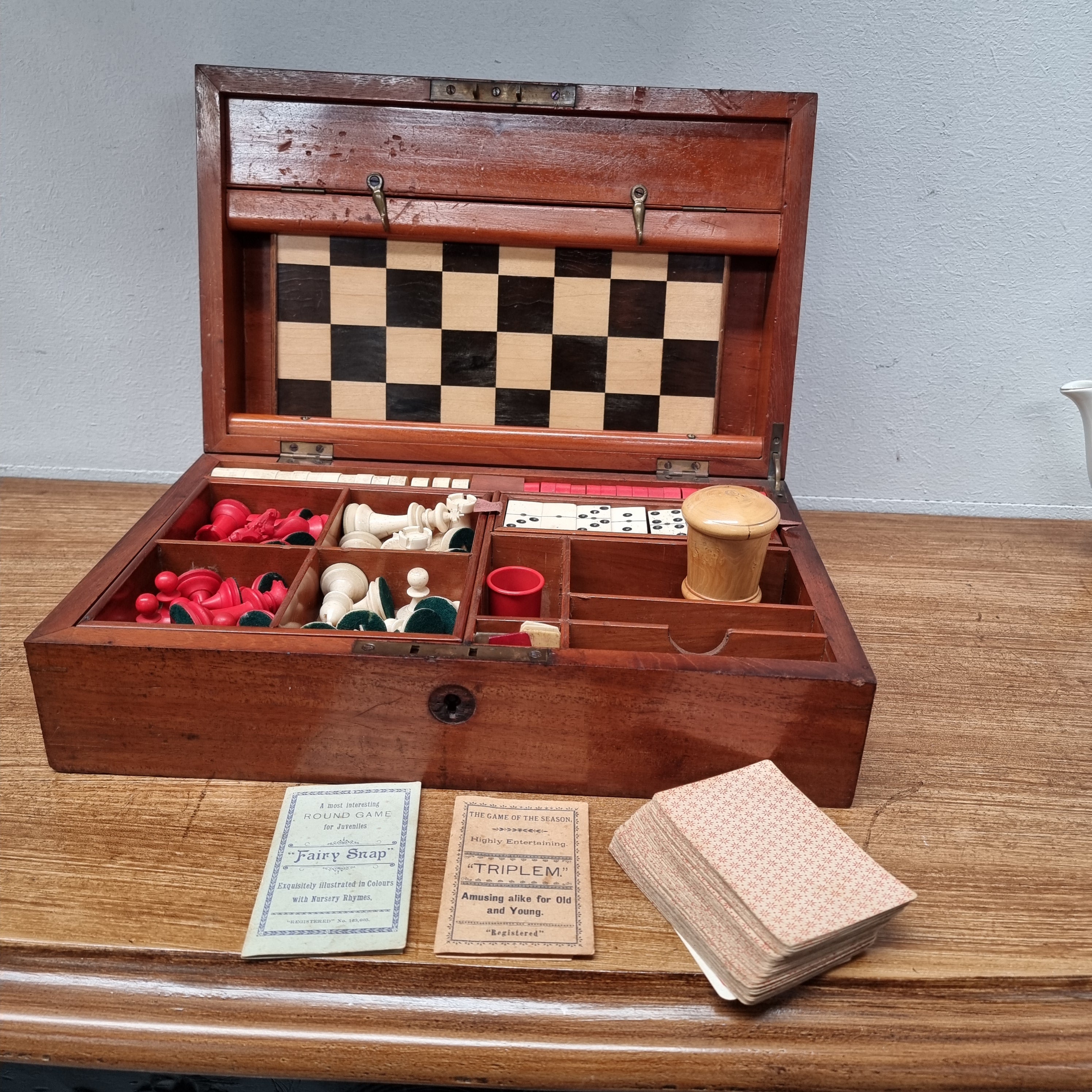 Rare Victorian Games Box Complete With Games | Antique & Vintage | Moonee Ponds Antiques | Australia Wide Delivery