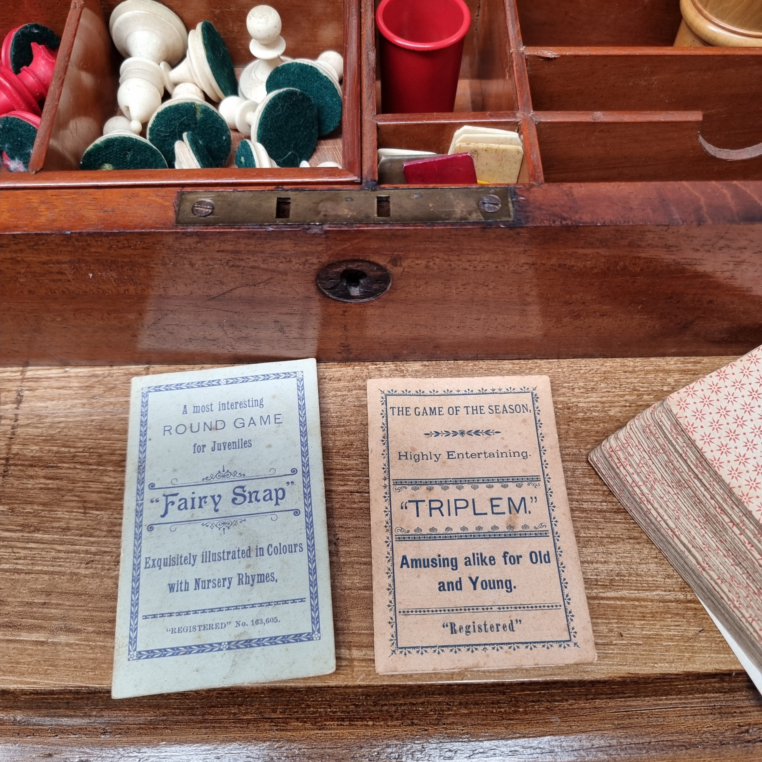 Rare Victorian Games Box Complete With Games | Antique & Vintage | Moonee Ponds Antiques | Australia Wide Delivery