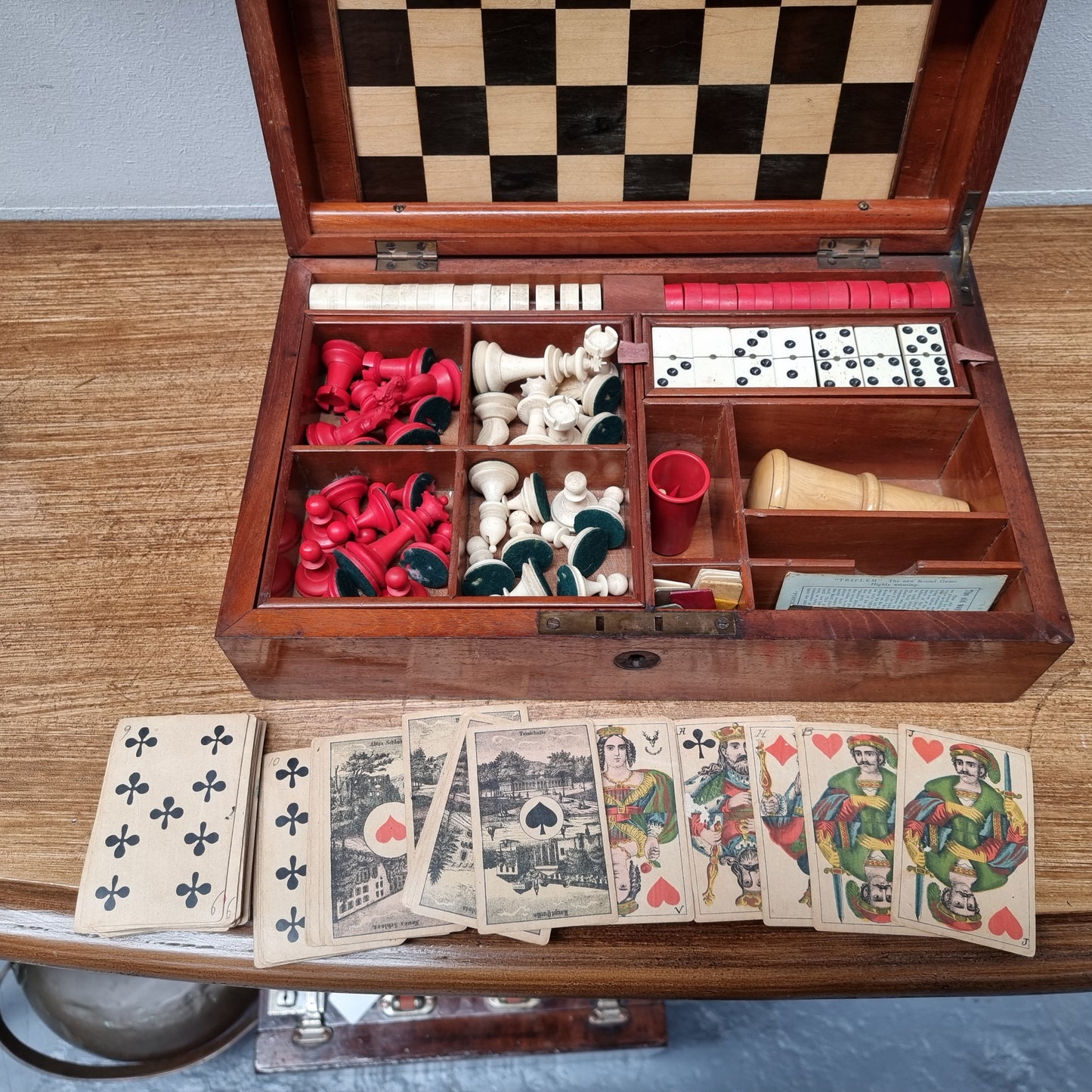 Rare Victorian Games Box Complete With Games