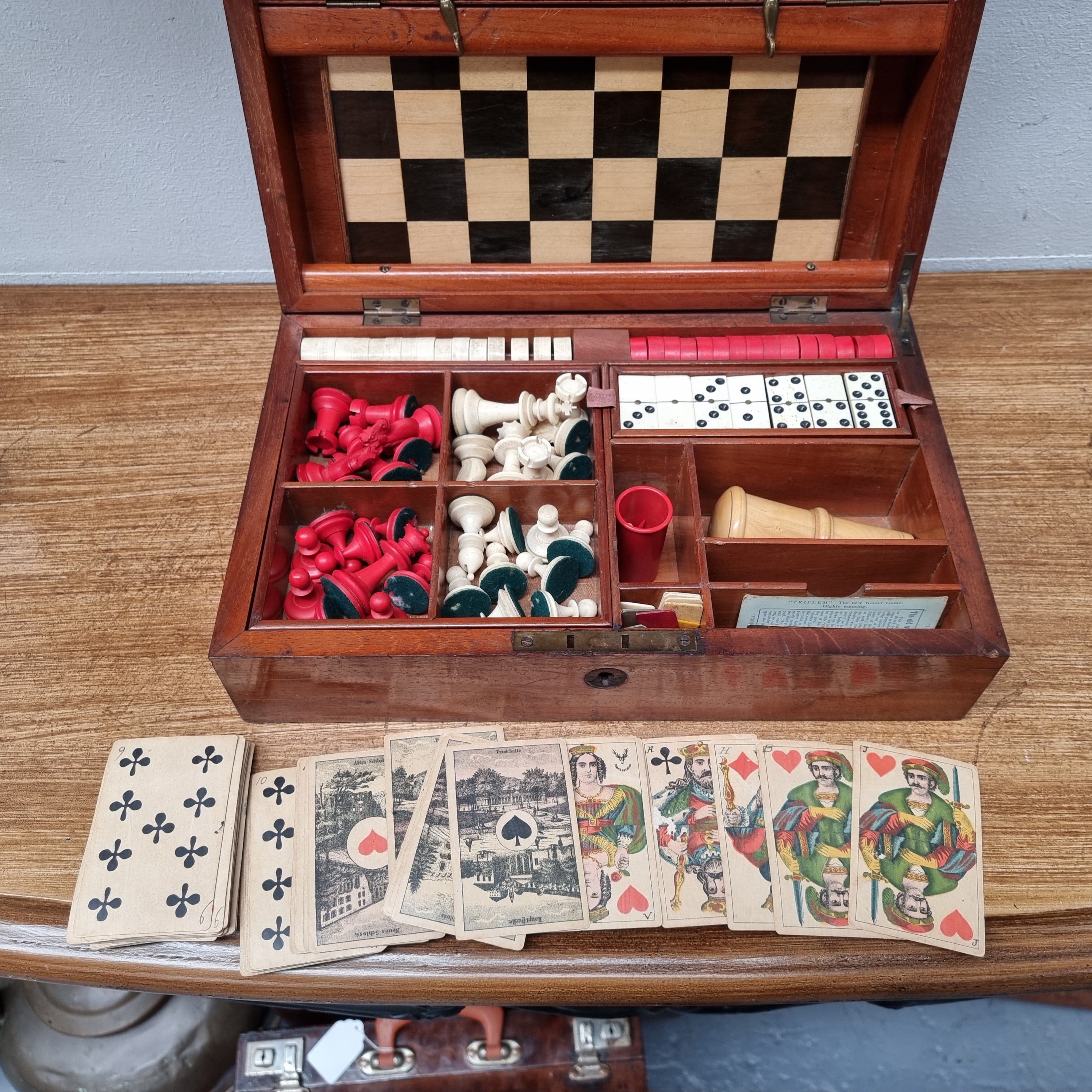 Rare Victorian Games Box Complete With Games | Antique & Vintage | Moonee Ponds Antiques | Australia Wide Delivery