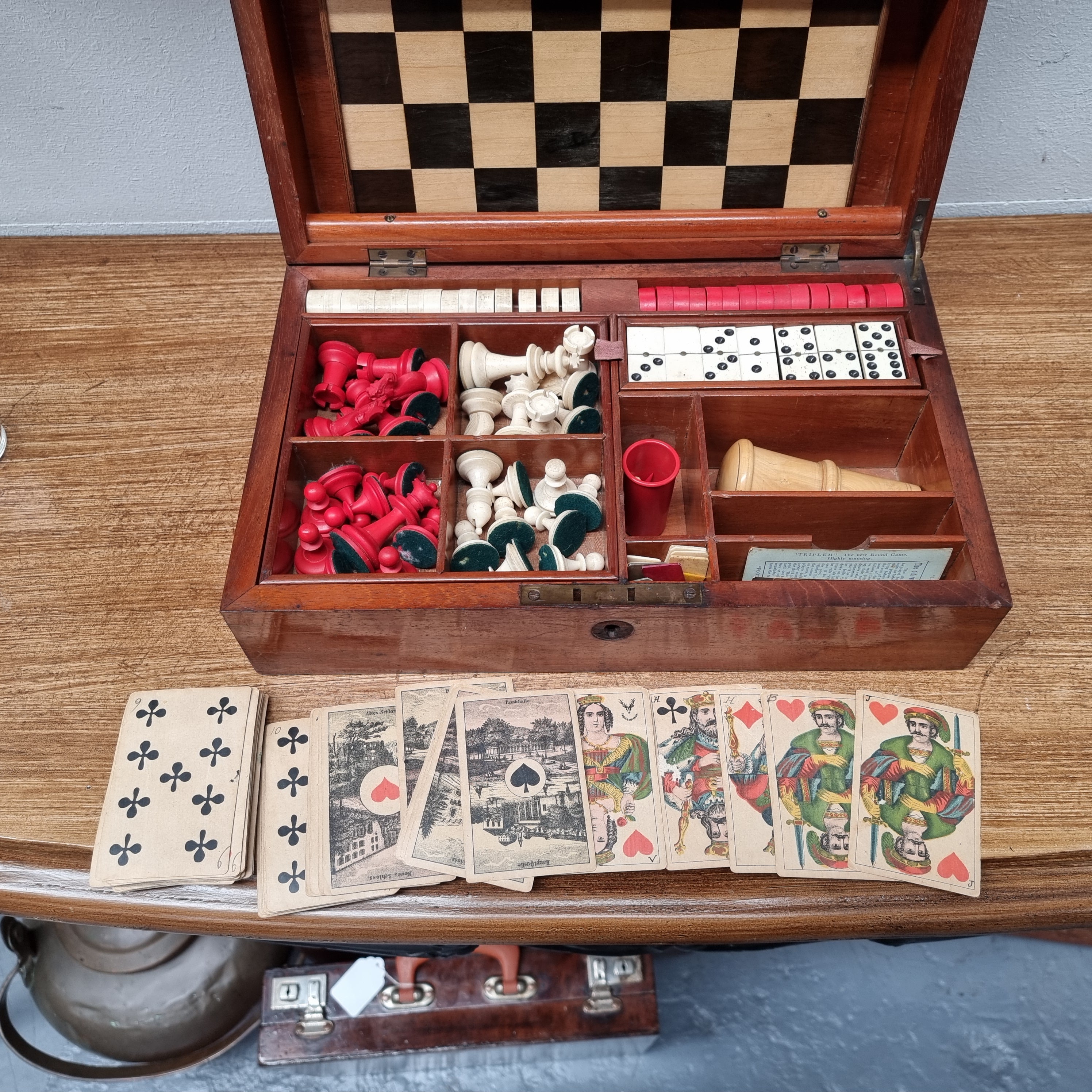 Rare Victorian Games Box Complete With Games | Antique & Vintage | Moonee Ponds Antiques | Australia Wide Delivery