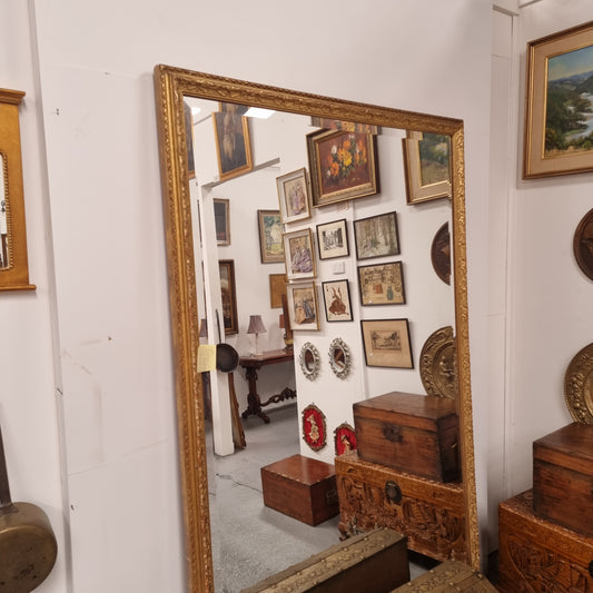 Monumental French 19th Century Gilt Framed Floor Mirror