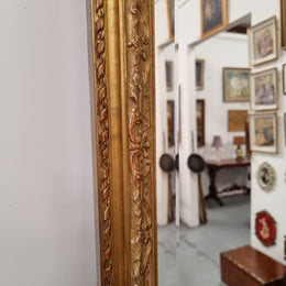 Monumental French 19th Century Gilt Framed Floor Mirror