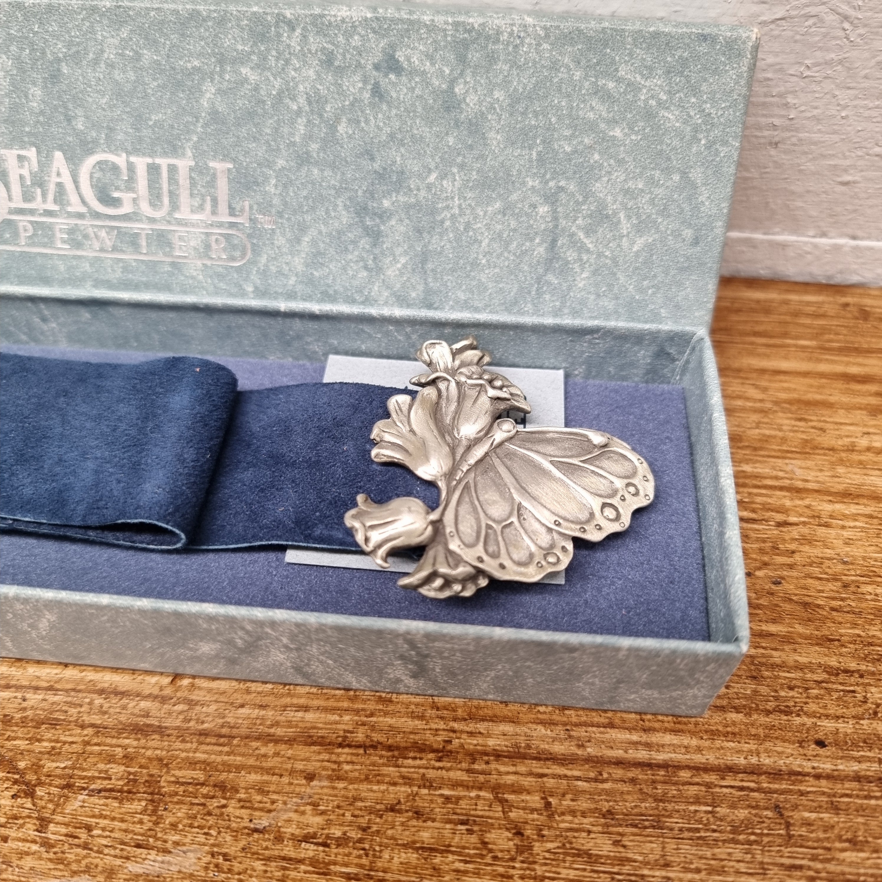 Seagull Pewter Butterfly Bookmark | Antique & Vintage | Moonee Ponds Antiques | Australia Wide Delivery