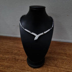 Sterling Silver & CZ Articulated Necklace | Antique & Vintage | Moonee Ponds Antiques | Australia Wide Delivery