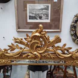 Late 19th Century French Gilt Cushion Mirror