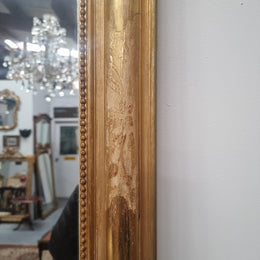 19th Century Louis Philippe Style Water Gilded French Overmantle Mirror