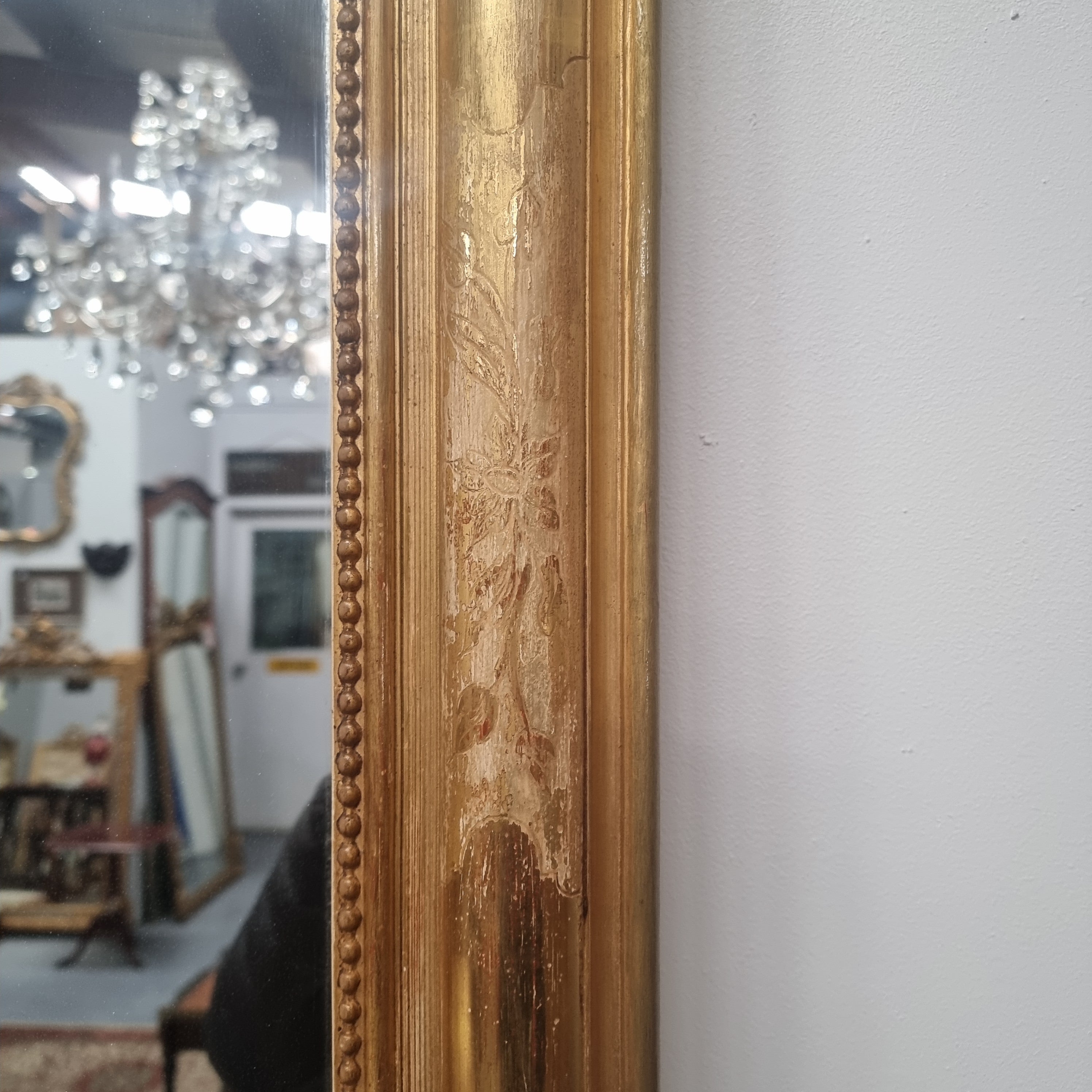 19th Century Louis Philippe Style Water Gilded French Overmantle Mirror | Antique & Vintage | Moonee Ponds Antiques | Australia Wide Delivery