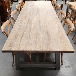 3m Farmhouse Style Reclaimed Elm Dining Table