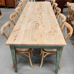3m Farmhouse Style Reclaimed Pine Dining Table – Moonee Ponds Antiques