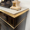 Antique 19th Century French Napoleon III Ebonised Boulle Marble Top Seminar | Antique & Vintage | Moonee Ponds Antiques | Australia Wide Delivery