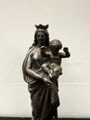 Antique French Metal Figure of The Virgin Mary Holding Jesus - Notre-Dame De La Garde | Antique & Vintage | Moonee Ponds Antiques | Australia Wide Delivery