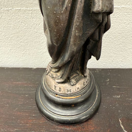 Antique French Metal Figure of The Virgin Mary Holding Jesus - Notre-Dame De La Garde
