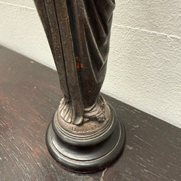 Antique French Metal Figure of The Virgin Mary Holding Jesus - Notre-Dame De La Garde