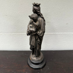 Antique French Metal Figure of The Virgin Mary Holding Jesus - Notre-Dame De La Garde | Antique & Vintage | Moonee Ponds Antiques | Australia Wide Delivery