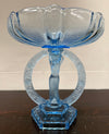 Art Deco Walther & Sohne Dancing Lady Blue Glass Comport | Antique & Vintage | Moonee Ponds Antiques | Australia Wide Delivery