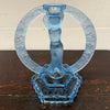 Art Deco Walther & Sohne Dancing Lady Blue Glass Comport | Antique & Vintage | Moonee Ponds Antiques | Australia Wide Delivery