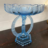 Art Deco Walther & Sohne Dancing Lady Blue Glass Comport | Antique & Vintage | Moonee Ponds Antiques | Australia Wide Delivery