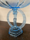 Art Deco Walther & Sohne Dancing Lady Blue Glass Comport | Antique & Vintage | Moonee Ponds Antiques | Australia Wide Delivery