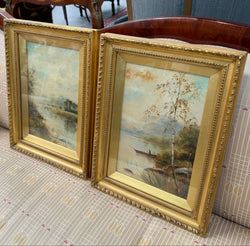 Beautiful Pair of Framed Signed Landscape Oil Paintings | Antique & Vintage | Moonee Ponds Antiques | Australia Wide Delivery