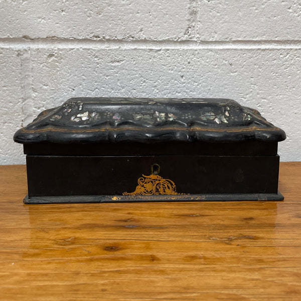 Beautiful Victorian Papier Mache Glove Box