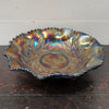 Carnival Glass Master Bowl With Bird "Piping Shrike" & Wattle Decoration | Antique & Vintage | Moonee Ponds Antiques | Australia Wide Delivery