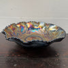 Carnival Glass Master Bowl With Bird "Piping Shrike" & Wattle Decoration | Antique & Vintage | Moonee Ponds Antiques | Australia Wide Delivery