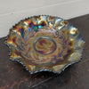 Carnival Glass Master Bowl With Bird "Piping Shrike" & Wattle Decoration | Antique & Vintage | Moonee Ponds Antiques | Australia Wide Delivery